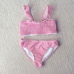 Polo by Ralph Lauren Girl's Gingham Two-Piece Swimsuit, Size 4T
